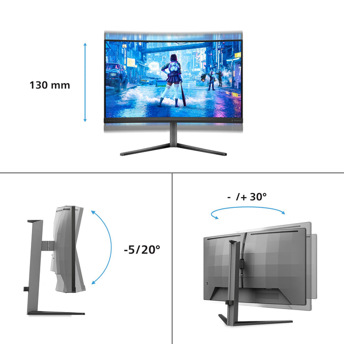 EAN 8712581805913 - Philips Evnia 5000 27M2C5200W/00 pantalla para PC 68,6 cm (27") 1920 x 1080 Pixeles Full HD LCD Gris imagen 3