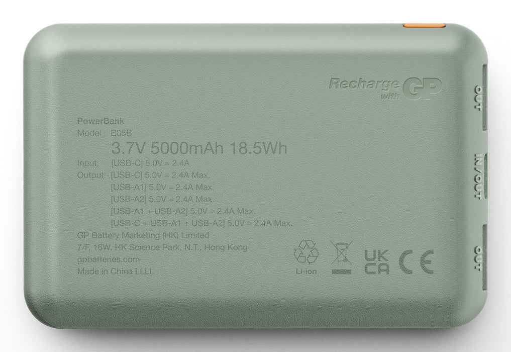 EAN 4891199230523 - GP Batteries 405210 batería externa Polímero de litio 5000 mAh Gris imagen 3
