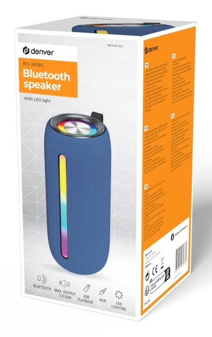 EAN 5706751072772 - Denver BTL-360BU altavoz portátil o de fiesta Altavoz portátil estéreo Azul 10 W imagen 4