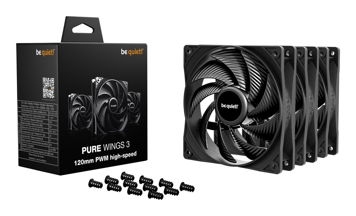 EAN 4260052193860 - be quiet! Pure Wings 3 120 mm PWM high-speed Triple Pack Carcasa del ordenador Ventilador 12 cm Negro 3 p imagen 3