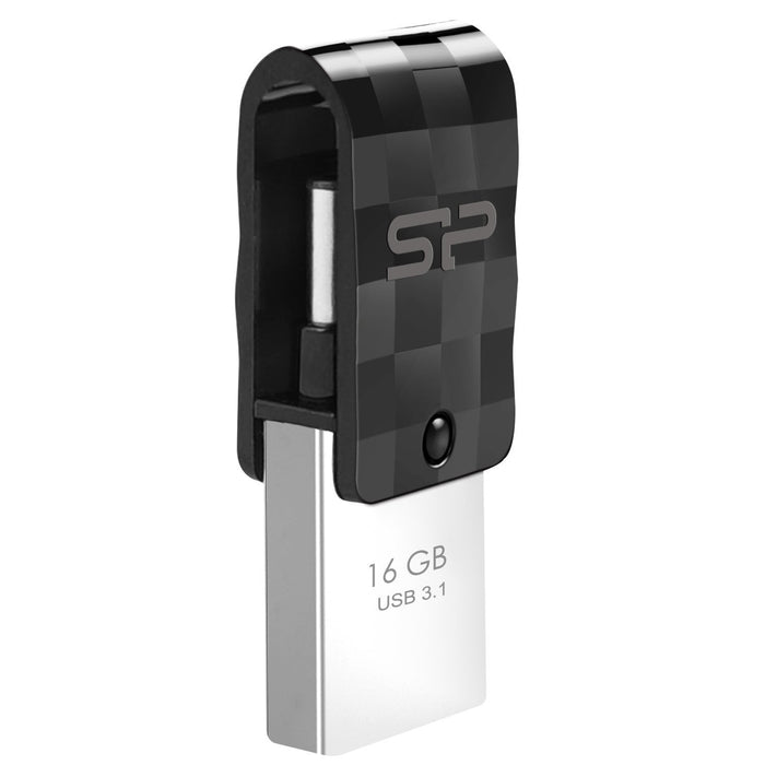 EAN 4712702655933 - Silicon Power Mobile C31 unidad flash USB 16 GB USB Type-A / USB Type-C 3.2 Gen 1 (3.1 Gen 1) Negro, Plat imagen 4