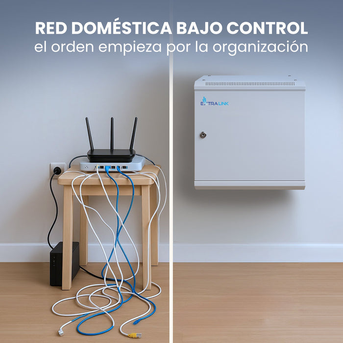 EAN 5903148913018 - Extralink szafa wisz 19\" 6U 600mm szara d. blaszane Bastidor de pared imagen 8