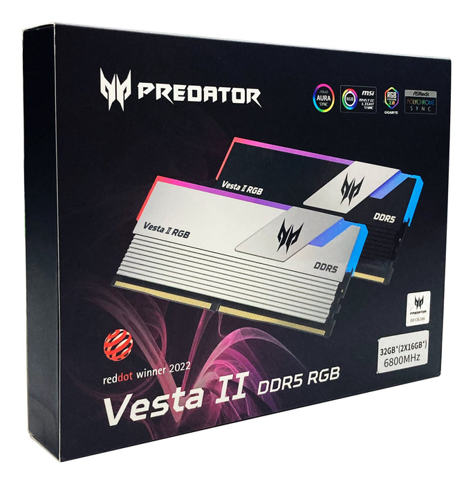 EAN 6955914619593 - Predator VESTA2-64GB-6000-2R8-V4 módulo de memoria 2 x 32 GB DDR5 6000 MT/s 288-pin DIMM imagen 12