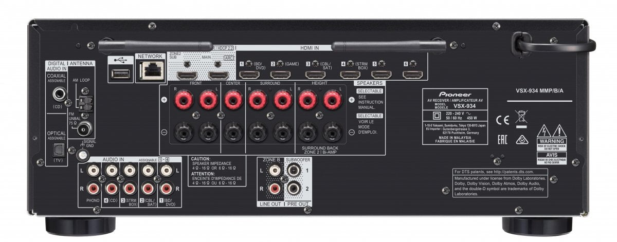 EAN 4573211154610 - Pioneer VSX-934 7.2 canales Envolvente 3D Negro imagen 2