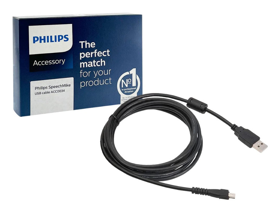 EAN 9120056502752 - Philips 1 X USB cable for SpeechMike III cable USB 2,4 m USB A Negro imagen 2