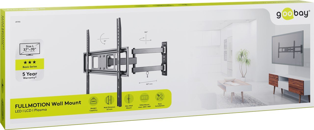 EAN 4040849497452 - Goobay 49745 soporte para TV 177,8 cm (70") Negro imagen 16