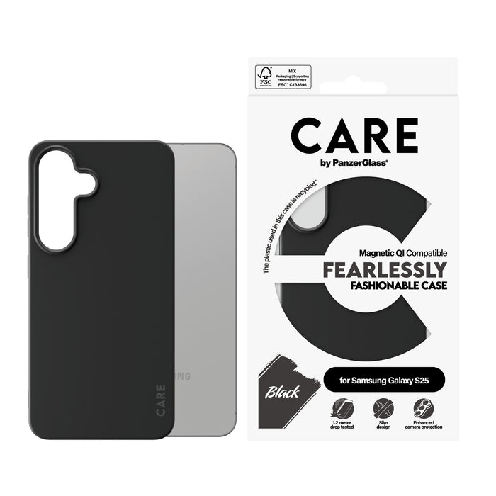 EAN 5715685016523 - PanzerGlass CARE™ by ® Case Black w. Qi Compatible Samsung Galaxy S25 funda para teléfono móvil Negro imagen 2