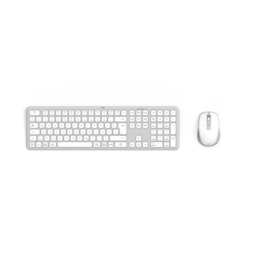 EAN 4047443520487 - Hama WKM-550 teclado Ratón incluido Hogar / Oficina RF Wireless + Bluetooth QWERTZ Alemán Gris, Blanco imagen 1