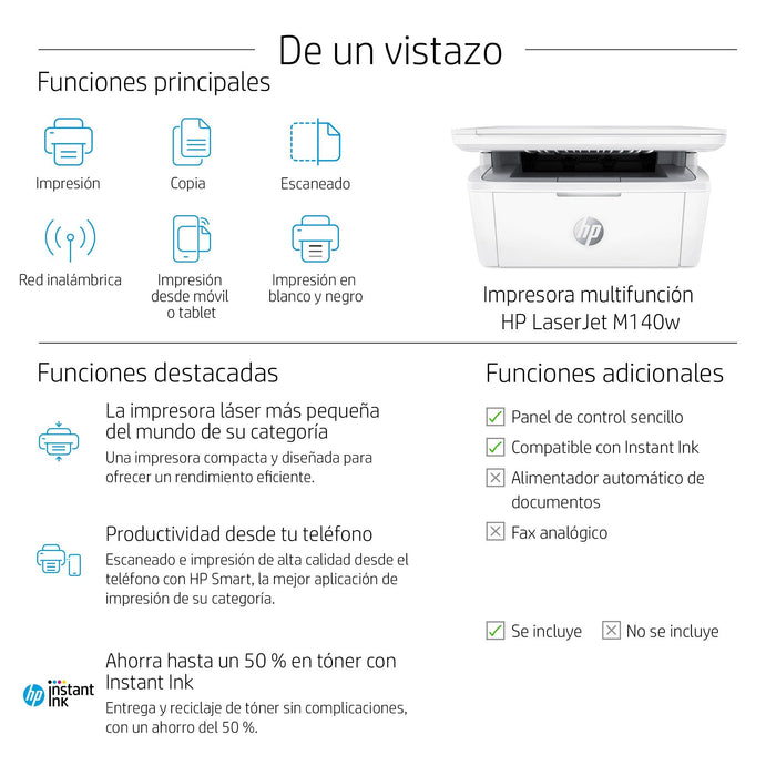 EAN 0194850677267 - HP LaserJet MFP M140w Printer Laser A4 600 x 600 DPI 20 ppm Wifi imagen 5