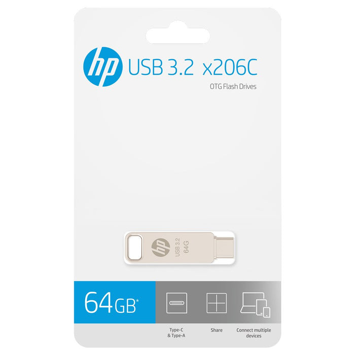 EAN 4718006455088 - PNY HPFD206C-64 unidad flash USB 64 GB USB Type-A / USB Type-C 3.2 Gen 2 (3.1 Gen 2) Plata imagen 8
