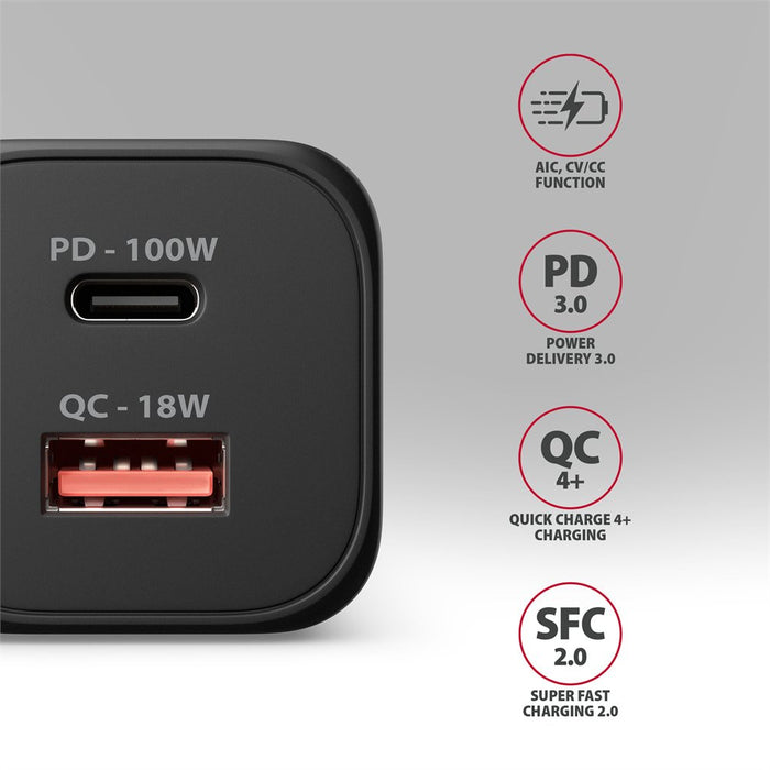 EAN 8595247910424 - Axagon ACU-PQ100 cargador de dispositivo móvil Universal, Reloj inteligente, Tableta, Teléfono móvil, Net imagen 4