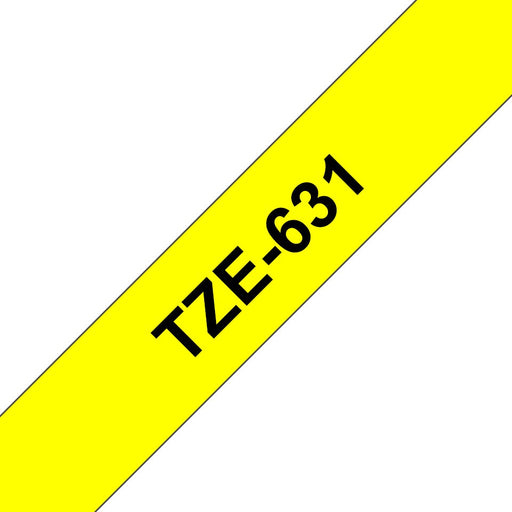EAN 4977766686686 - Brother TZE-631 cinta para impresora de etiquetas Negro sobre amarillo imagen 1