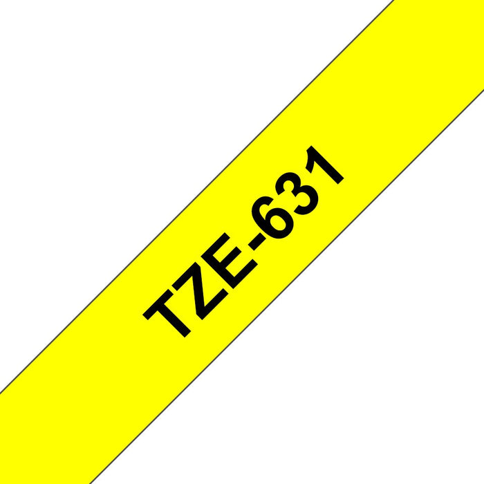 EAN 4977766686686 - Brother TZE-631 cinta para impresora de etiquetas Negro sobre amarillo imagen 1