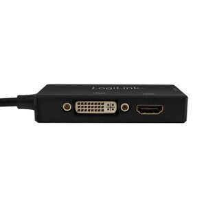 EAN 4052792046168 - LogiLink CV0109 adaptador de cable de vídeo 0,15 m DisplayPort VGA + HDMI + DVI Negro imagen 3