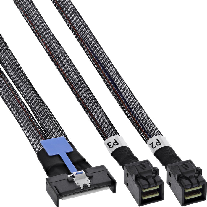 EAN 4043718353453 - InLine MCIO cable, MCIO x8 to 2x MiniSAS-HD SFF-8643, 0.75 m 0,75 m imagen 1