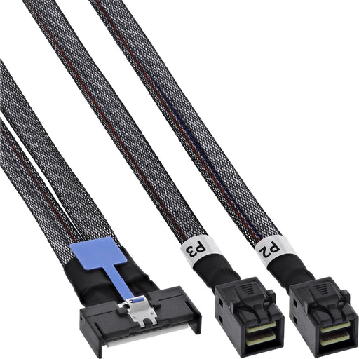 EAN 4043718353460 - InLine MCIO cable, MCIO x8 to 2x MiniSAS-HD SFF-8643, 1 m imagen 1