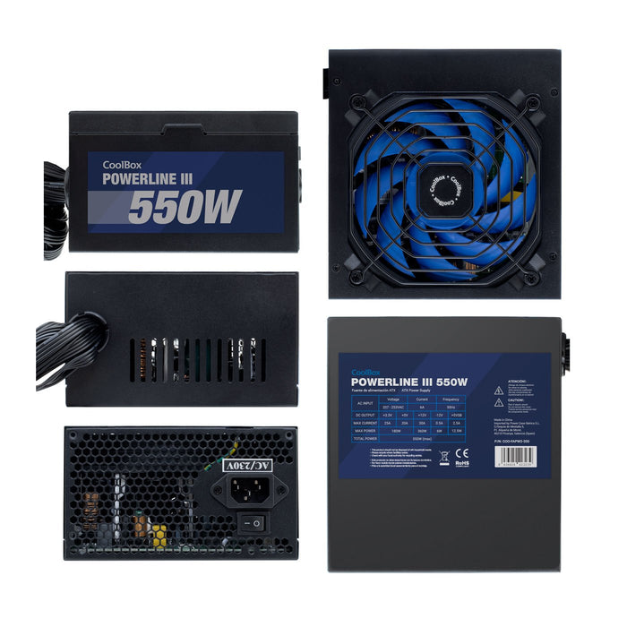 EAN 8436624423239 - CoolBox COO-FAPW3-550 unidad de fuente de alimentación Negro imagen 3