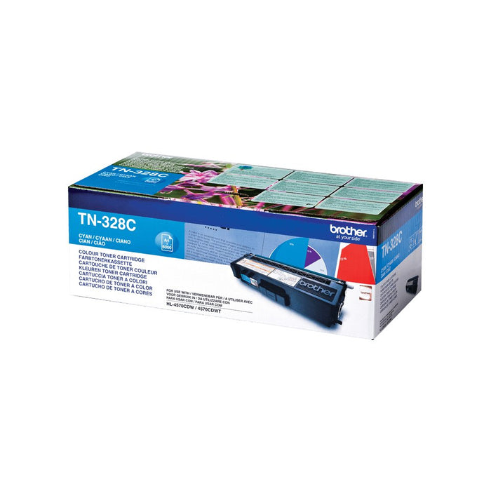EAN 4977766679435 - Brother TN-328C cartucho de tóner 1 pieza(s) Original Cian imagen 2