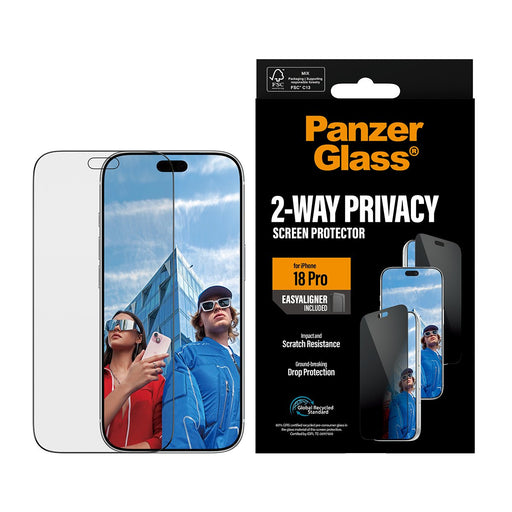 EAN 5715685043499 - PanzerGlass ® 2-Way Privacy Screen Protector iPhone 18 Pro | Ultra-Wide Fit w. EasyAligner Protector de p imagen 2