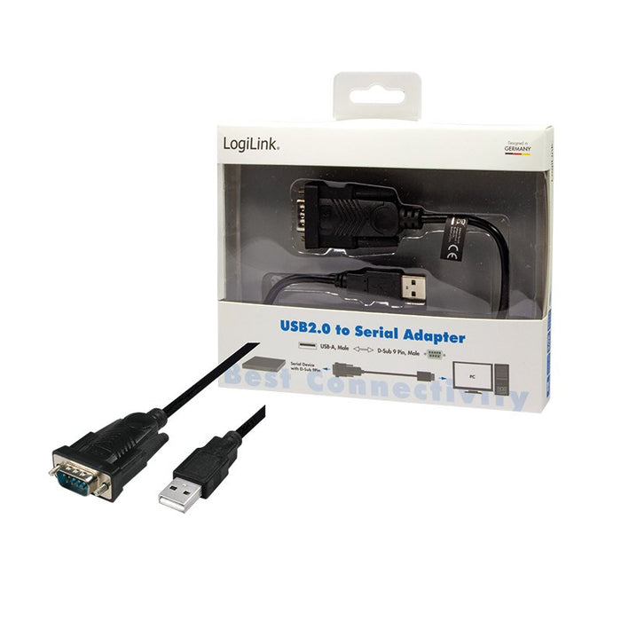 EAN 4052792049596 - LogiLink AU0048 cable de serie Negro 1,5 m USB tipo A DB-9 imagen 4