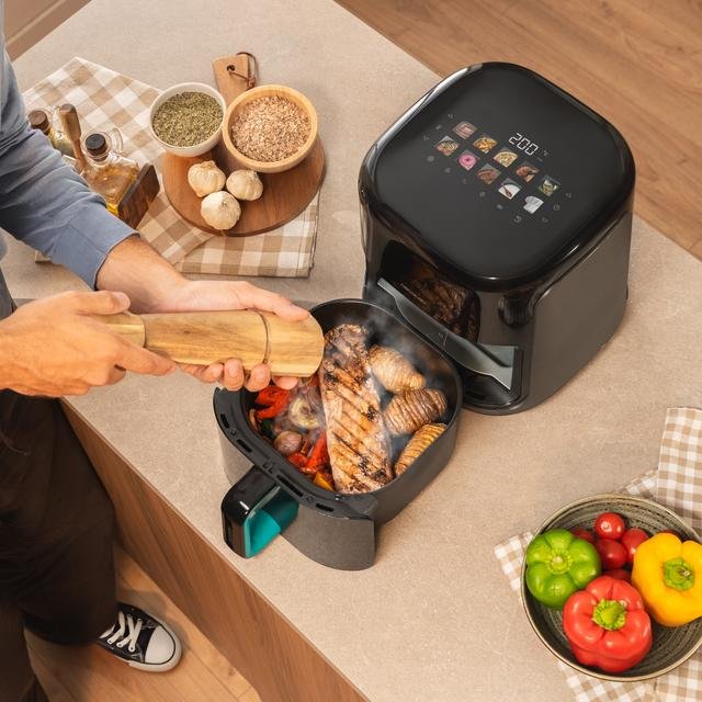 EAN 8435771986765 - Cecotec Cecofry&Grill Smokin'Prime 6500 Sencillo 6,5 L Independiente 2200 W Freidora de aire caliente Neg imagen 9