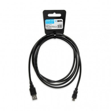EAN 5901443052562 - iBox IKU2M18 cable USB USB 2.0 1,8 m USB A Micro-USB B Negro imagen 2