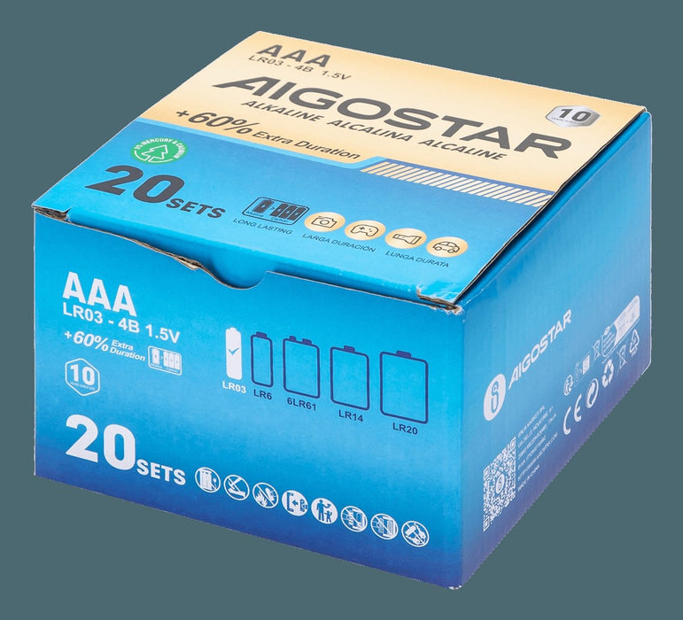 EAN 8433325359935 - Aigostar 8433325359935 pila doméstica Batería de un solo uso LR03, AAA Alcalino imagen 4