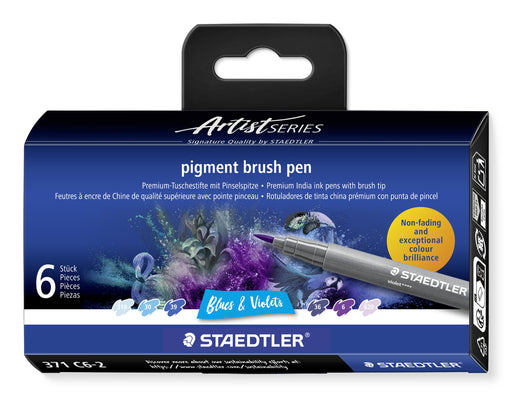EAN 4007817097113 - Staedtler Pigment Arts Brush Pen Blues & Violets rotulador Azul, Violeta 6 pieza(s) imagen 1