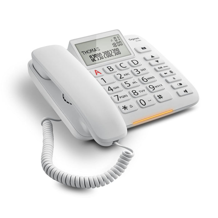 EAN 4250366856643 - Gigaset DL380 Teléfono analógico Identificador de llamadas Blanco imagen 1