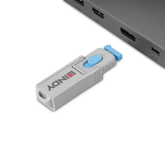 EAN 4002888403245 - Lindy 40324 bloqueador de puerto Bloqueador de puerto + clave DisplayPort Azul Acrilonitrilo butadieno es imagen 3