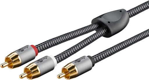 EAN 4040849653025 - Goobay 65302 cable de audio 5 m 2 x RCA RCA Negro, Plata imagen 1