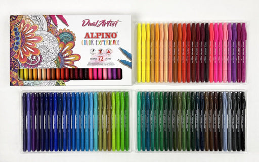 EAN 8413240612025 - Alpino AR000197 marcador 72 pieza(s) Punta de pincel/fina Colores surtidos imagen 2