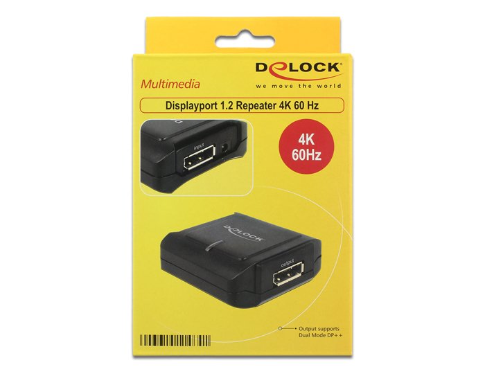 EAN 4043619114641 - DeLOCK 11464 cambiador de género para cable Displayport 20 pin, DC 5V Displayport 20 pin Negro imagen 3