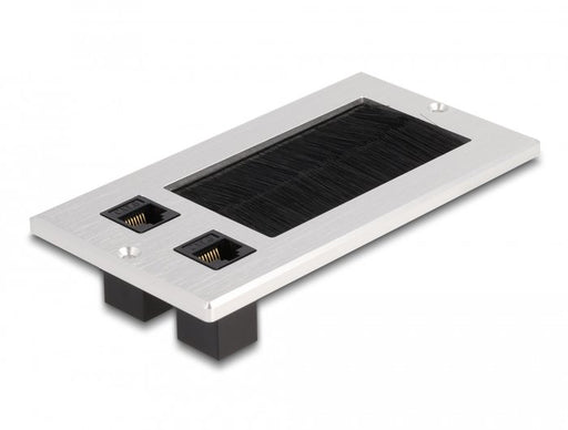 EAN 4043619668960 - DeLOCK 66896 toma de corriente 2 x RJ-45 Negro, Blanco imagen 1