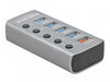 EAN 4043619632626 - DeLOCK 63262 hub de interfaz USB 3.2 Gen 1 (3.1 Gen 1) Type-B 5000 Mbit/s Gris imagen 1