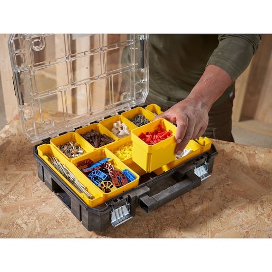 EAN 3253569829675 - Stanley FATMAX FMST82967-9 caja de herramientas Negro, Amarillo Plástico, Acero inoxidable imagen 10