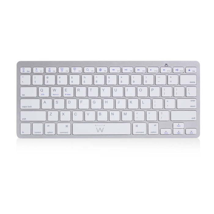 EAN 8054392616723 - Ewent EW3161 teclado Oficina Bluetooth QWERTY Español Plata, Blanco imagen 1