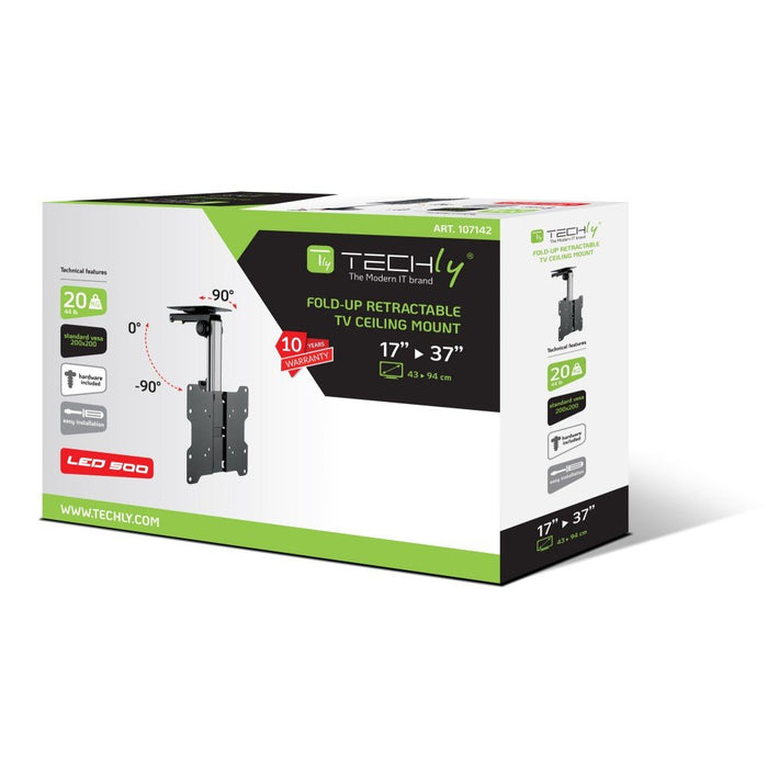 EAN 8051128107142 - Techly ICA-CPLB 222 soporte para TV 94 cm (37") Negro, Plata imagen 2