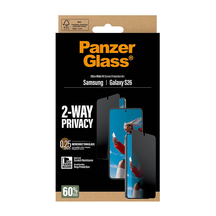 EAN 5715685033889 - PanzerGlass ® 2-Way Privacy Screen Protector Samsung Galaxy S26 | Ultra-Wide Fit w. EasyAligner Protector imagen 3