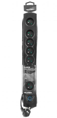 EAN 5901878501147 - Qoltec 50114 limitador de tensión Negro 8 salidas AC 230 V 3 m imagen 3