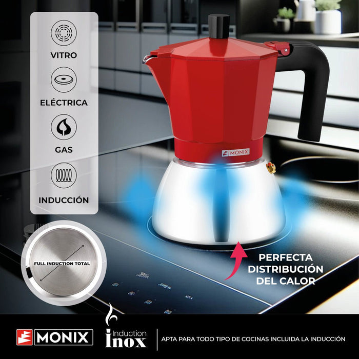 EAN 8435092433832 - Monix M863106 cafetera manual Cafetera italiana 0,37 L Rojo imagen 5