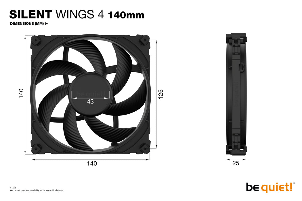 EAN 4260052188873 - be quiet! SILENT WINGS 4 | 140mm Carcasa del ordenador Ventilador 14 cm Negro 1 pieza(s) imagen 5
