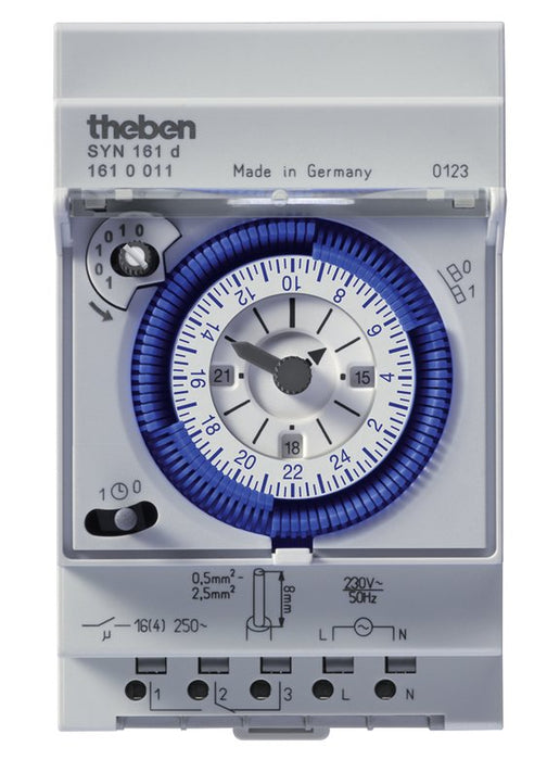 EAN 4003468161371 - Theben SYN 161 d Azul, Gris Temporizador diario imagen 1