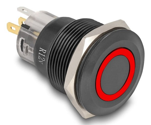 EAN 4043619220151 - DeLOCK 22015 interruptor eléctrico Interruptor pulsador Negro, Rojo imagen 1