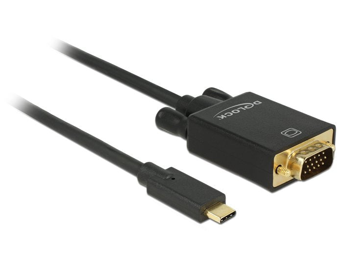 EAN 4043619852628 - DeLOCK 85262 adaptador de cable de vídeo 2 m USB Tipo C VGA (D-Sub) Negro imagen 1