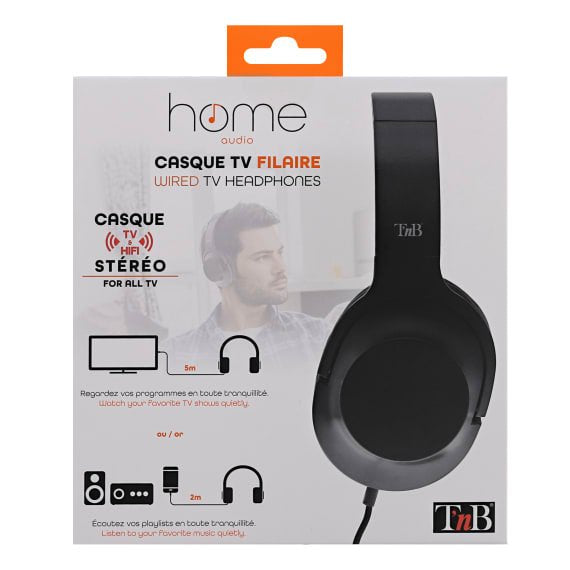 EAN 3303170104651 - T'nB CSHOME3 auricular y casco Auriculares Alámbrico Diadema TV Negro imagen 5