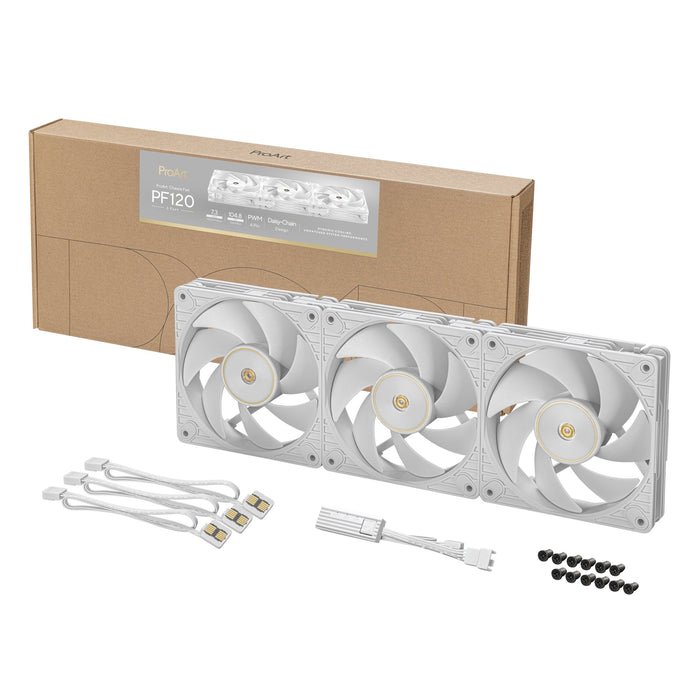 EAN 4711636264266 - ASUS ProArt PF120 Fan PWM White 3in1 Carcasa del ordenador Ventilador 12 cm Blanco 3 pieza(s) imagen 19