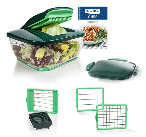 EAN 4023012270878 - Genius A27087 picadora manual de alimentos Verde, Transparente imagen 1