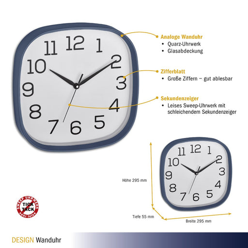 EAN 4009816034632 - TFA-Dostmann 60.3053.06 reloj de mesa o pared Reloj de cuarzo Plaza Azul, Blanco imagen 2