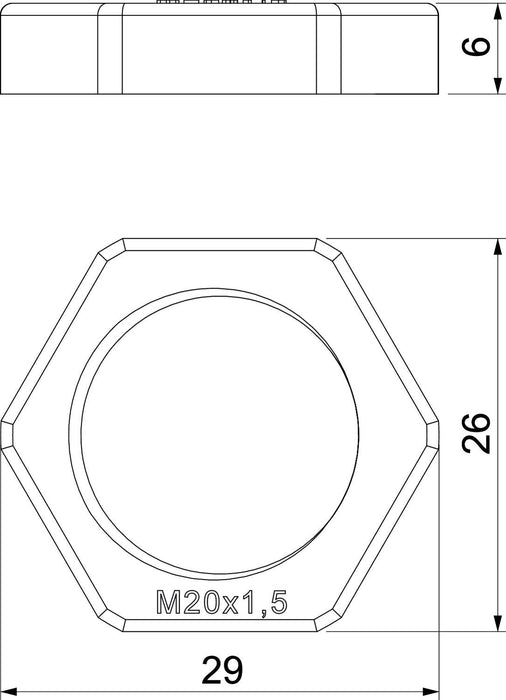 EAN 4012195095415 - Obo Bettermann 2049082 tuerca Tuerca autoblocante M20x1.5 50 pieza(s) imagen 2